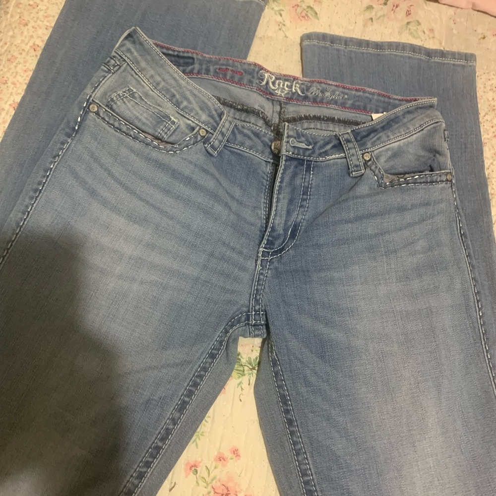 Rock 47  Women's Blue Jeans 29x36 GC